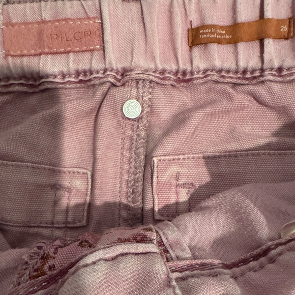 Pilcro The Roamer Floral Patchwork Purple Pants - Picture 7 of 9